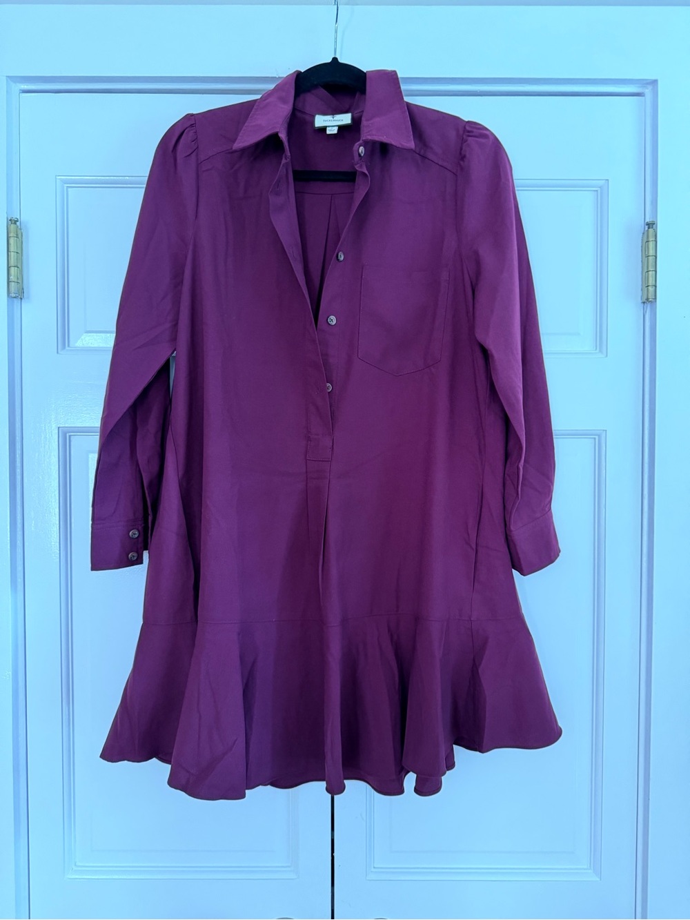 Tuckernuck Plum Button-Front Shirt Dress